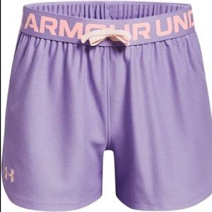 Underamour shorts baby purple and pink